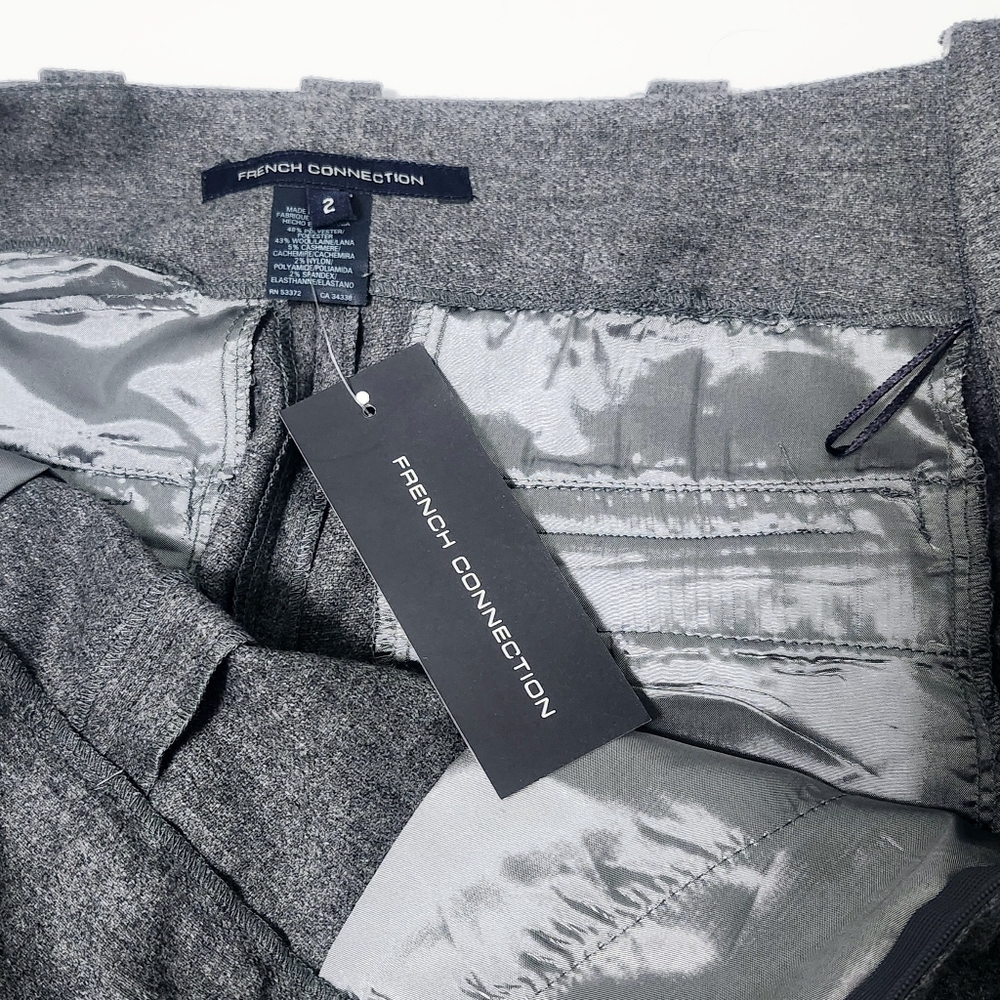 French Connection sz 2 Wide legs Wool Pants NWT - Picture 10 of 12